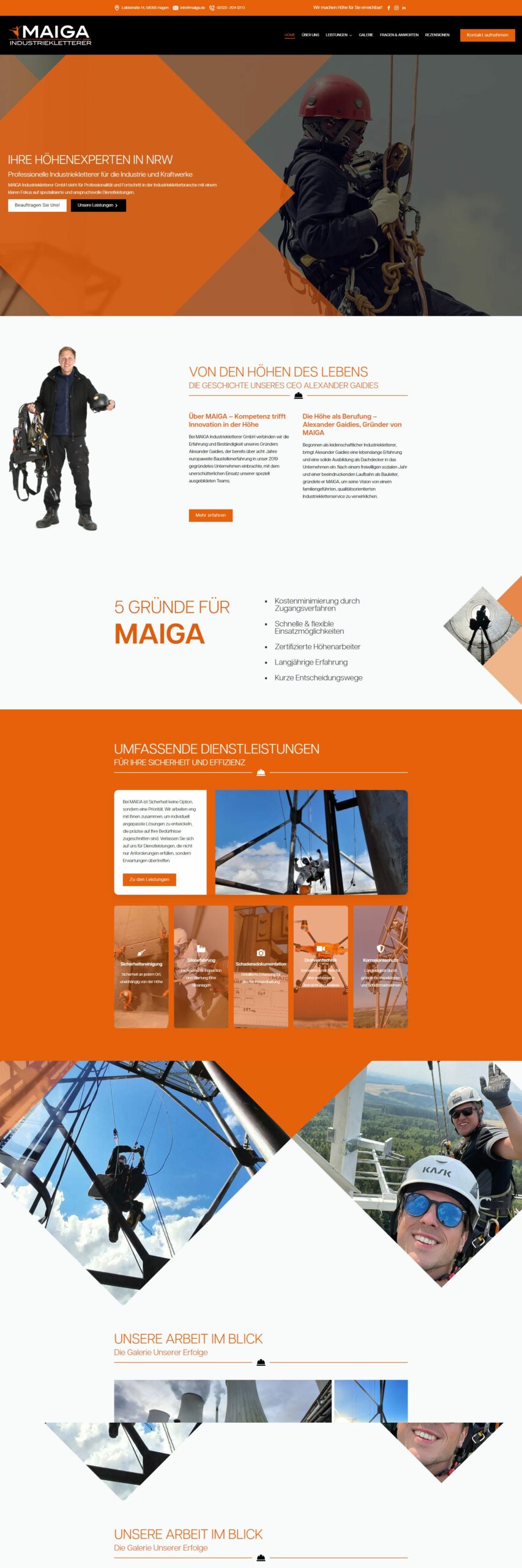 MAIGA Industriekletterer GmbH Screenshot